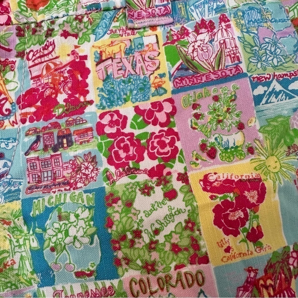 Lilly Pulitzer State Of Mind Patchwork Shorts Womens 0 - Picture 8 of 10